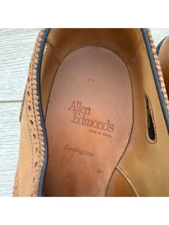 Allen Edmonds Men\'s Derby Shoes 8.5 EEE Leather Cap Toe Wingtip Lexington Brown main image 7